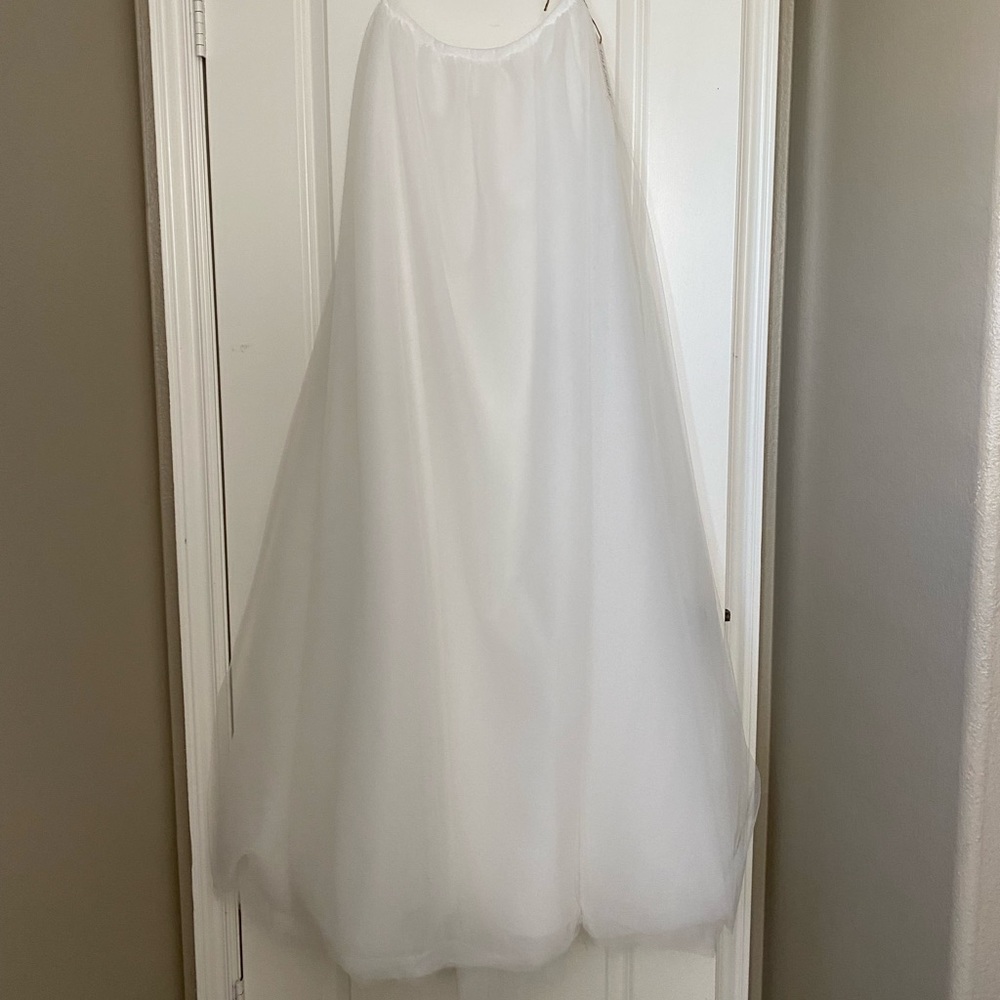 Custom bridal gown over skirt by Adam Zohar